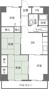 ハイタウン出汐 間取り 4LDK